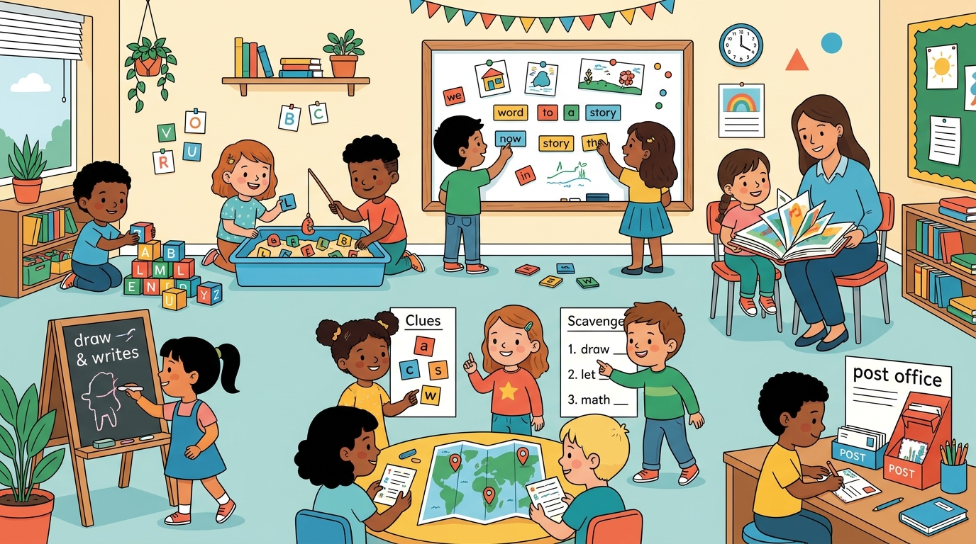 Ativ de alfabetização: 7 ideias práticas para engajar crianças na leitura e escrita